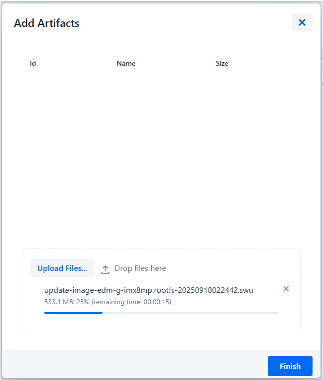 hawkBit Upload Artifacts