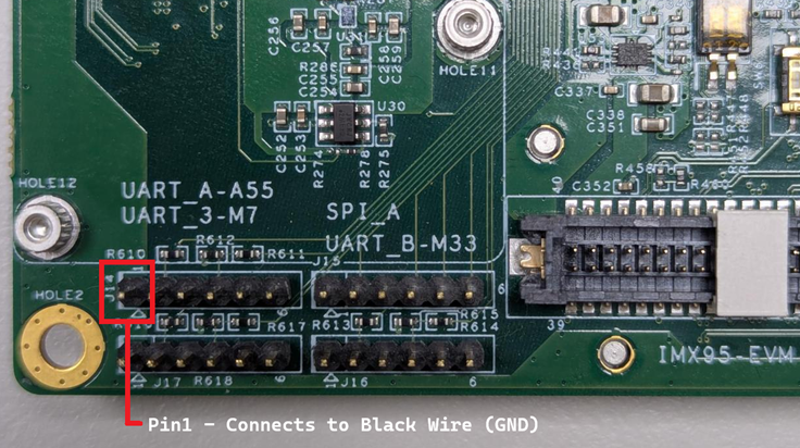 IMX95-EVM Serial Console Cable Connection