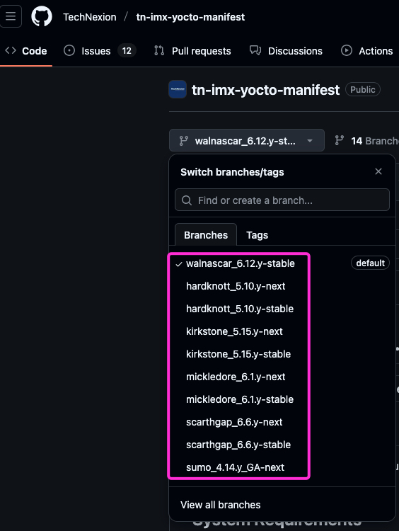 select-yocto-version-github-dropdown.png
